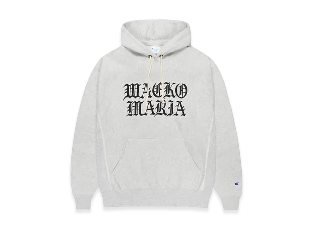 WACKO MARIA x Champion Reverse Weave Hooded Sweat Shirt "Silver Gray"