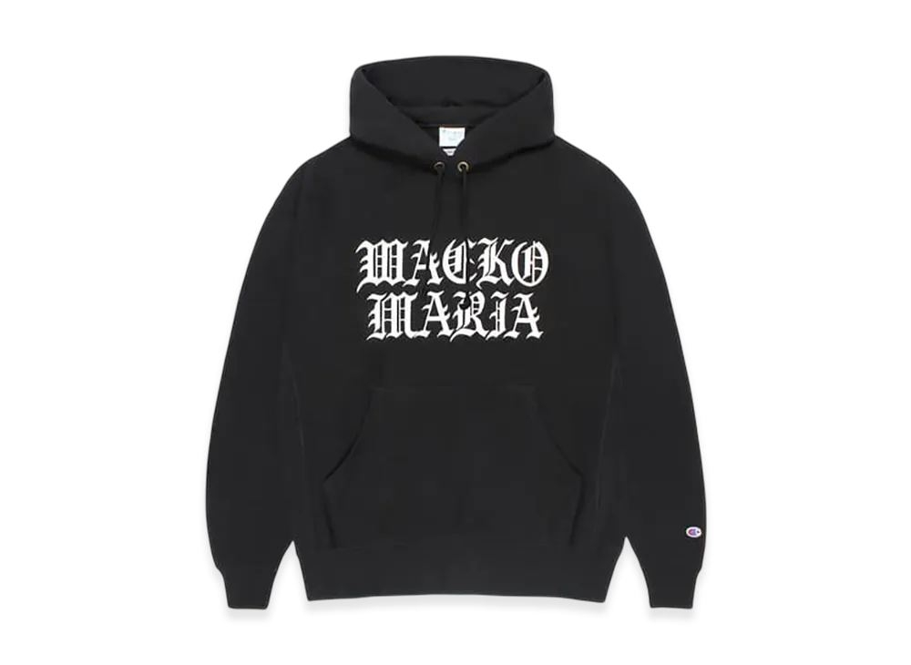 WACKO MARIA x Champion Reverse Weave Hooded Sweat Shirt "Black"