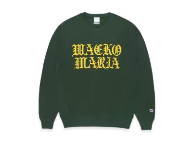 WACKO MARIA x Champion Reverse Weave Crew Neck Sweat Shirt "Dark Green"