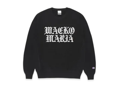 WACKO MARIA x Champion Reverse Weave Crew Neck Sweat Shirt "Black"