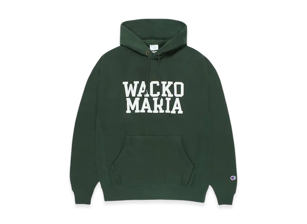 WACKO MARIA x Champion Reverse Weave Hooded Sweat Shirt "Dark Green"