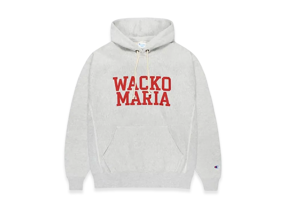 WACKO MARIA x Champion Reverse Weave Hooded Sweat Shirt "Silver Gray"