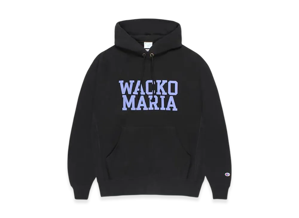 WACKO MARIA x Champion Reverse Weave Hooded Sweat Shirt "Black"
