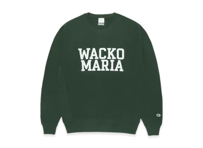 WACKO MARIA x Champion Reverse Weave Crew Neck Sweat Shirt "Dark Green"