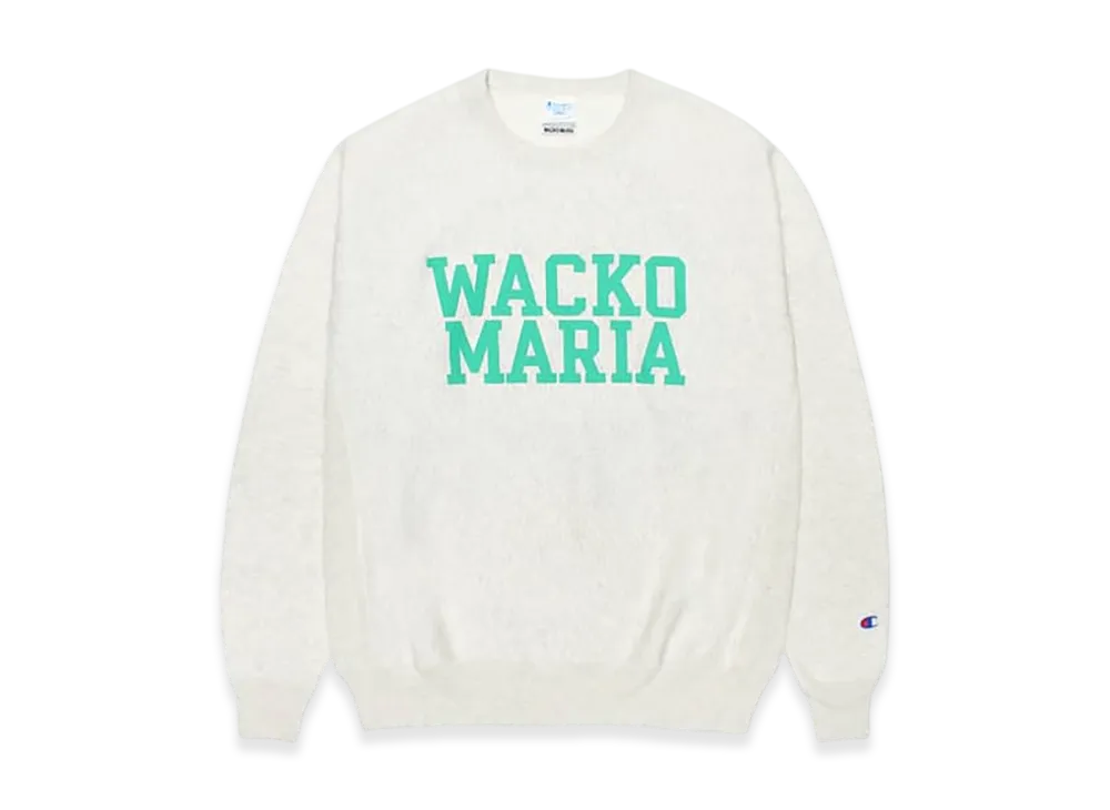 WACKO MARIA x Champion Reverse Weave Crew Neck Sweat Shirt "Oatmeal"