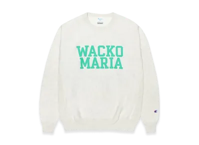WACKO MARIA x Champion Reverse Weave Crew Neck Sweat Shirt "Oatmeal"