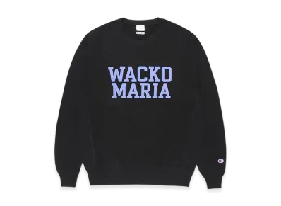WACKO MARIA x Champion Reverse Weave Crew Neck Sweat Shirt "Black"
