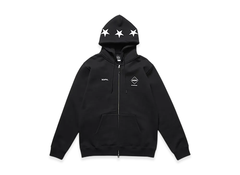 F.C.Real Bristol 5-Star Zip-Up Sweat Hoodie "Black"