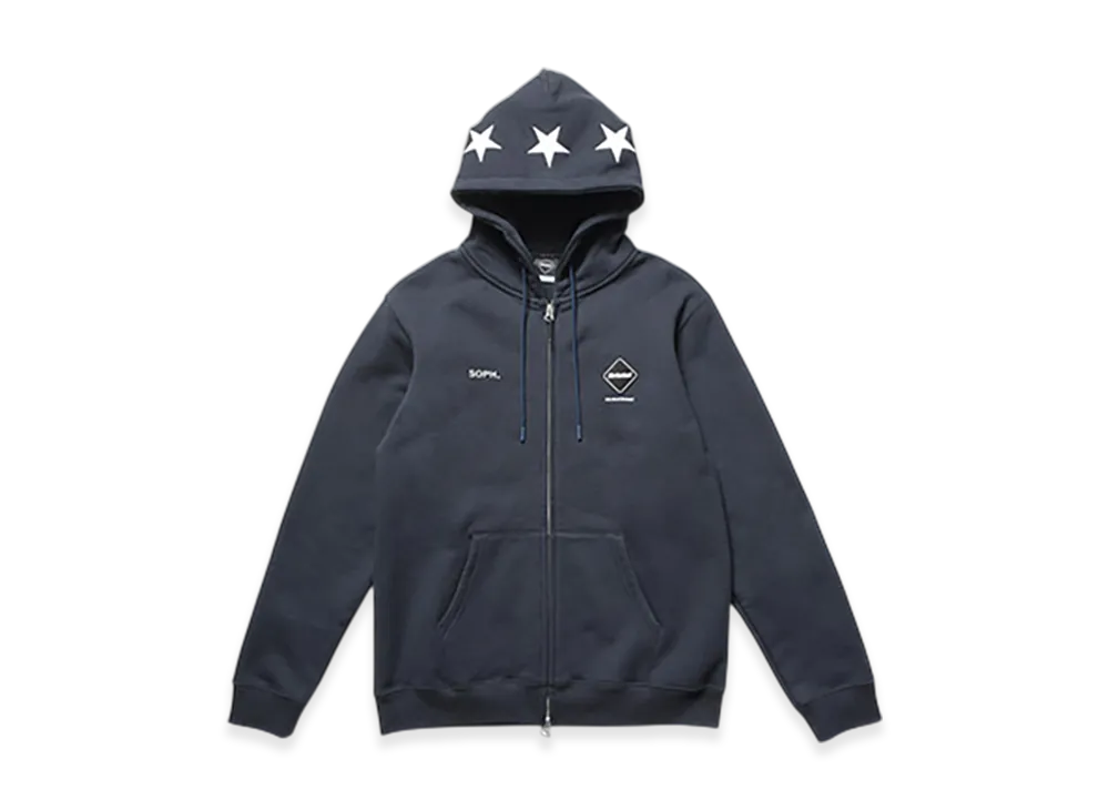 F.C.Real Bristol 5-Star Zip-Up Sweat Hoodie "Navy"