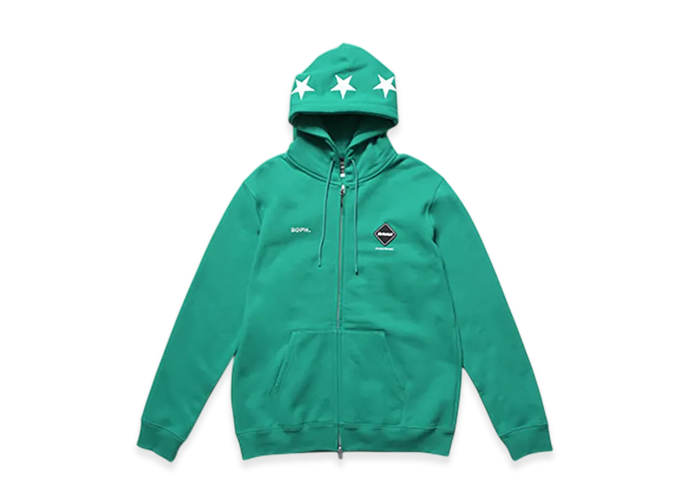 F.C.Real Bristol 5-Star Zip-Up Sweat Hoodie "Green"