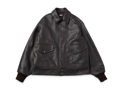 A.PRESSE Leather A-1 Flight Jacket "Brown"