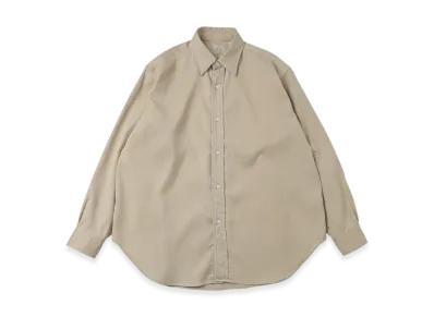 A.PRESSE Double Weave Twill Regular Collar Shirt "Beige"