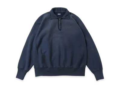 A.PRESSE Vintage Half Zip Sweatshirt "Blue"