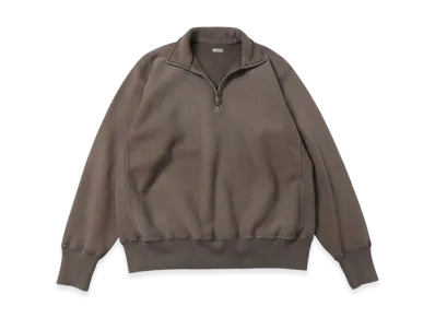 A.PRESSE Vintage Half Zip Sweatshirt "Brown"