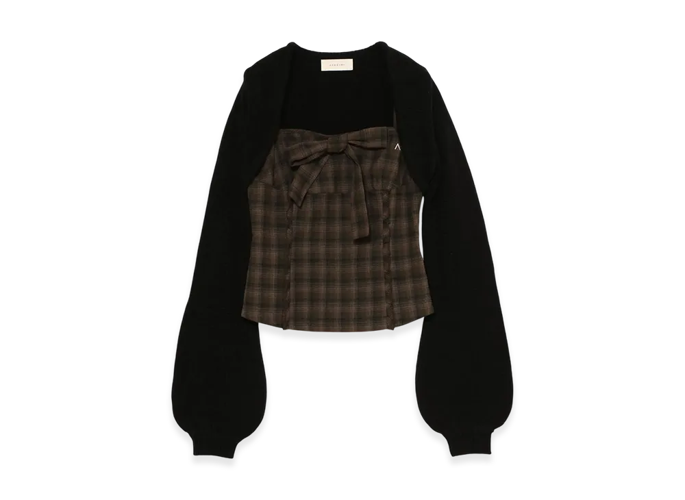 ANDMARY Tyla Ribbon Set Tops "Black"