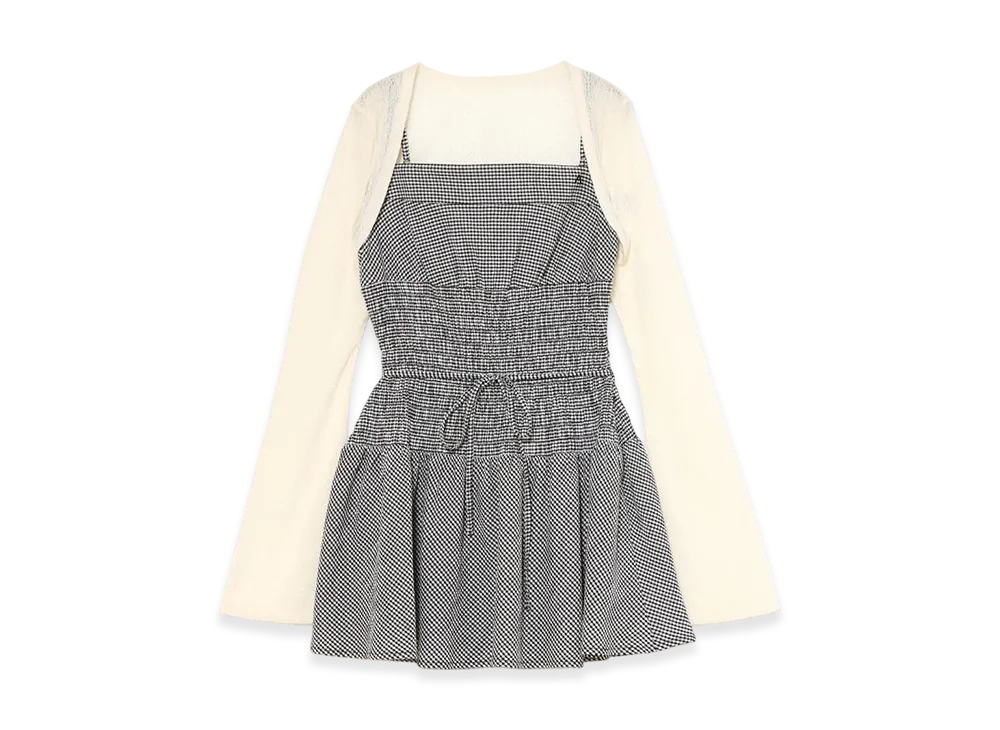 ANDMARY Grenda Pleats Set Mini Dress 