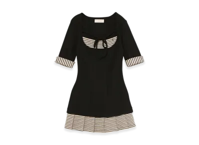 ANDMARY Aiden Pleats Mini Dress "Black"