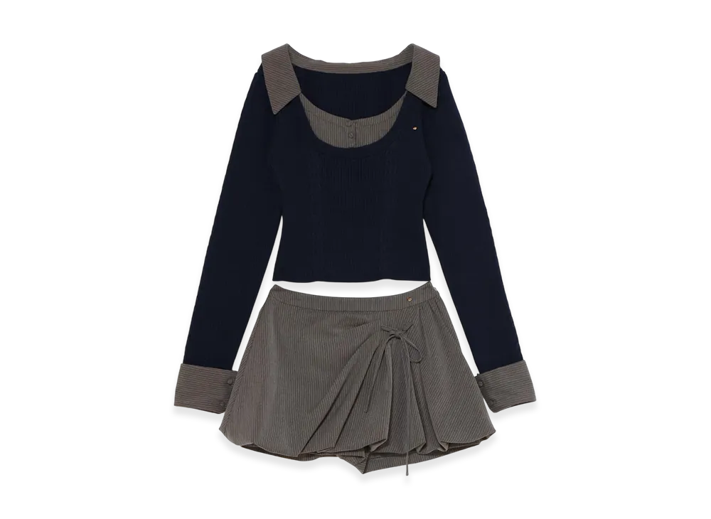 andmary Mimi balloon set up navy トップスのみ andmary Mimi balloon