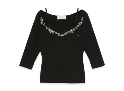 ANDMARY Bella Embroidery Set Tops "Black"