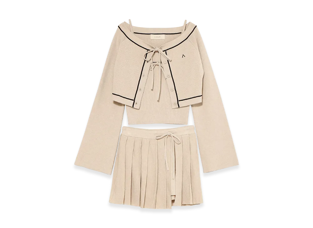 ANDMARY Jennie Line Knit Set Up "Beige"