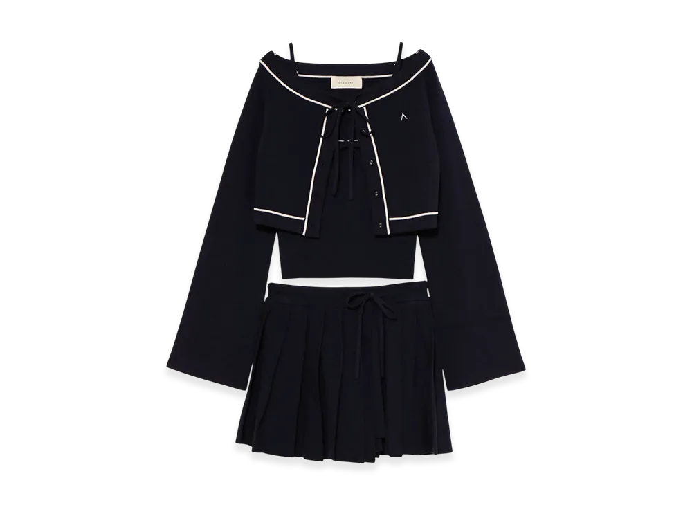 ANDMARY Jennie Line Knit Set Up "Navy"