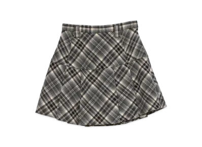 ANDMARY Coco Check Mini Pleats Skirt "Black"