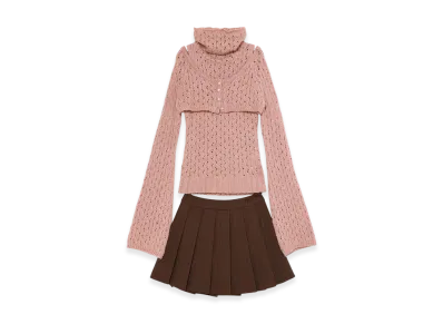 ANDMARY Sophy Pleats Knit Set Up "Pink"