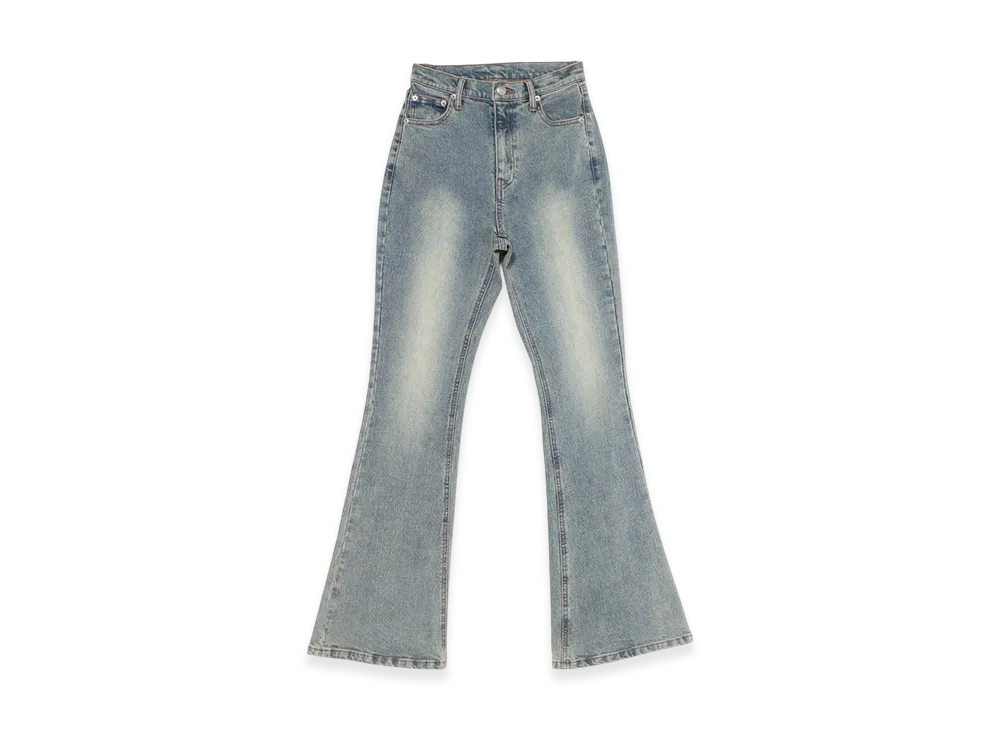 ANDMARY Mary Logo Flare Denim "Blue Beige"