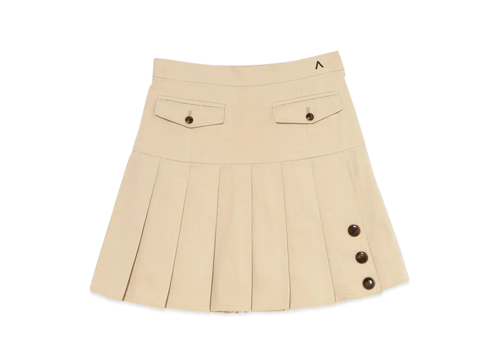 ANDMARY Blair Trench Pleats Skirt "Beige"