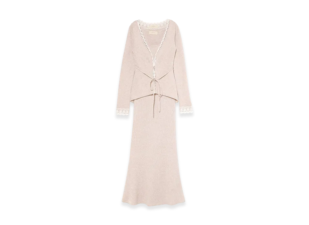 ANDMARY Dada Lace Set Dress "Ivory"