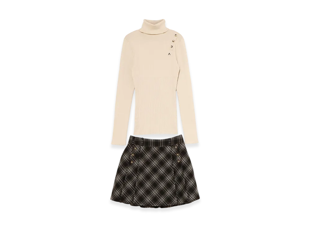 ANDMARY Judy Pleats Set Up "Beige"