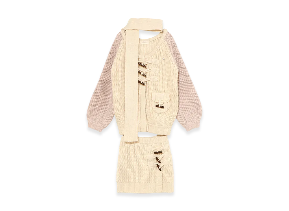 ANDMARY Loose Raglan Knit Set Up "Pink"