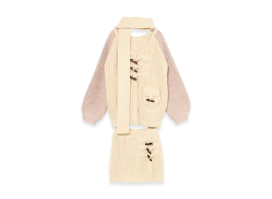 ANDMARY Loose Raglan Knit Set Up "Pink"