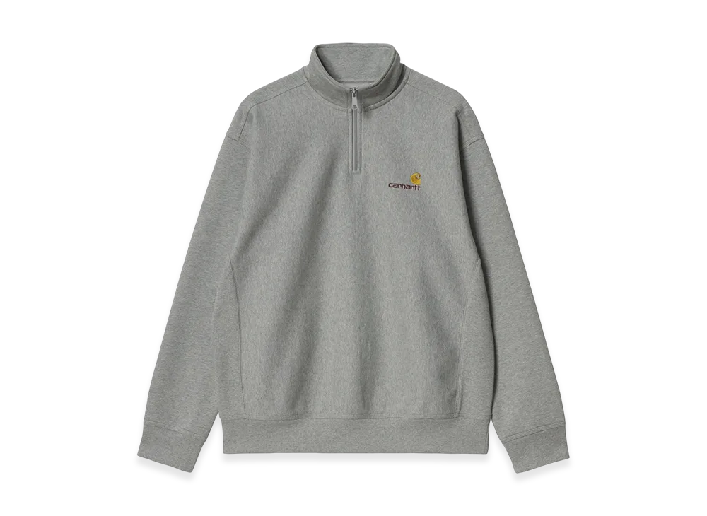 Carhartt WIP Half Zip American Script Sweatshirt "Grey Heather"