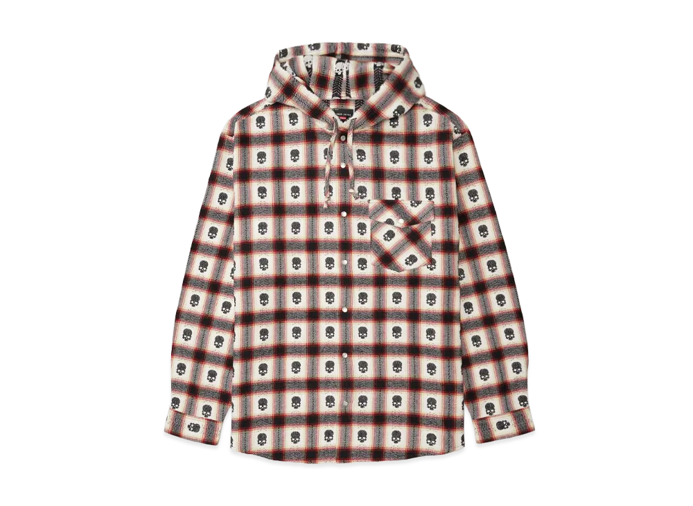 シュプリーム x ナンバーナイン フーデッド フランネル シャツ "ホワイト"