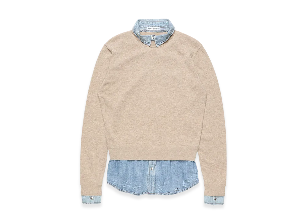 Acne Studios Layered Wool Sweater "Beige"