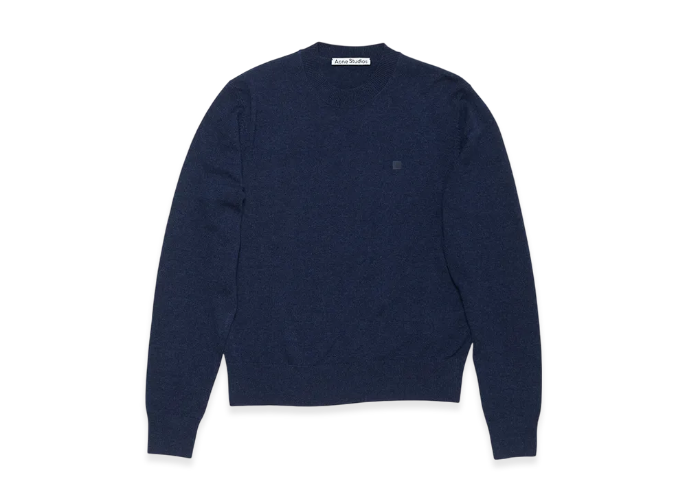 Acne Studios Crew Neck Sweater - Yak Wool "Navy Melange"