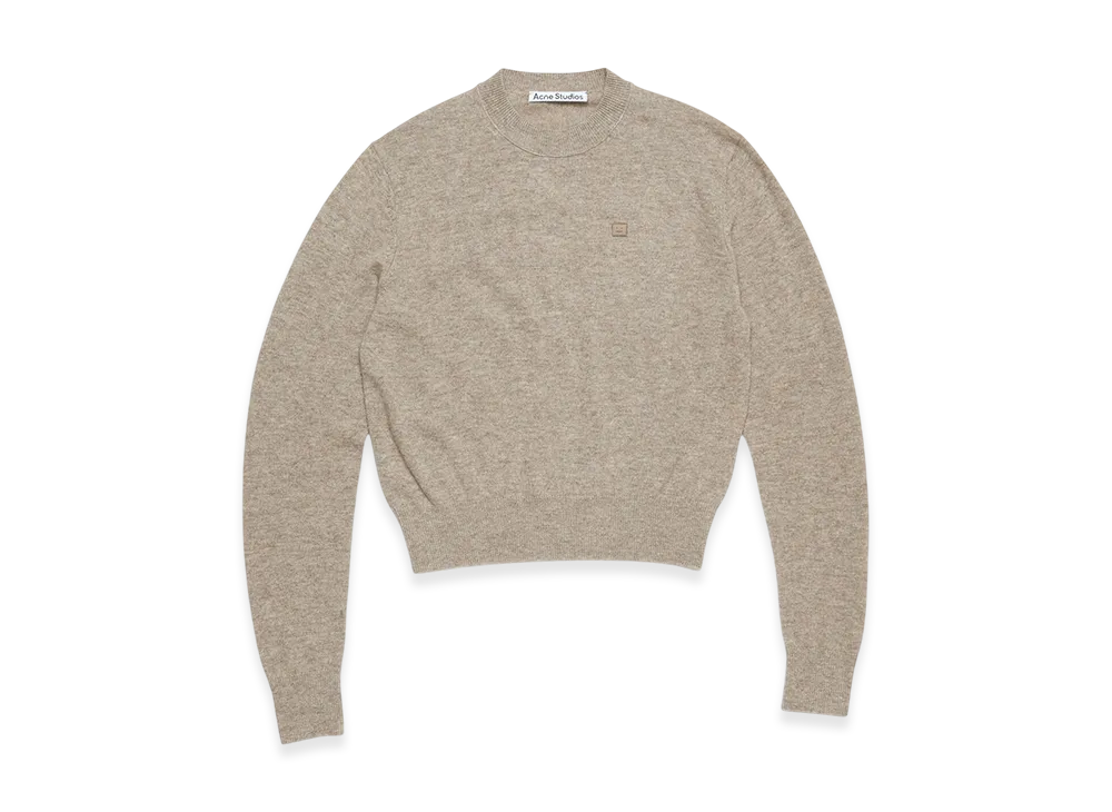 Acne Studios Crew Neck Sweater - Yak Wool "Greige Melange"