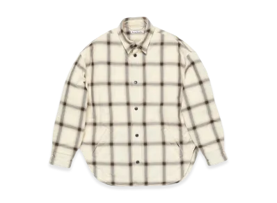Acne Studios Flannel Button-Up Shirt "Beige Multi"