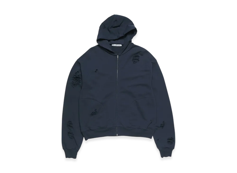Acne Studios Hooded Zipper Sweat "Dark Navy"