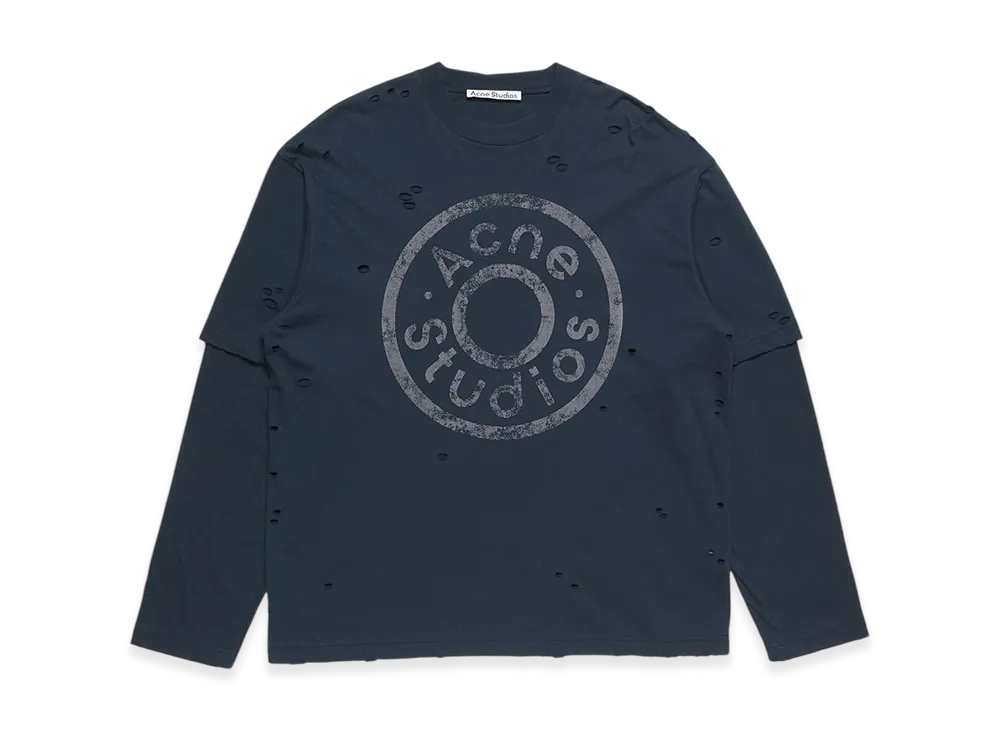 Acne Studios Layered Logo T-Shirt "Dark Navy"