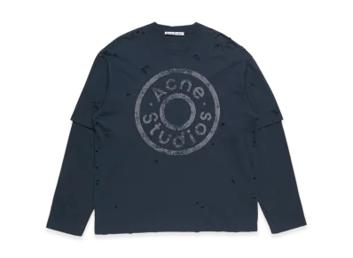 Acne Studios Layered Logo T-Shirt "Dark Navy"