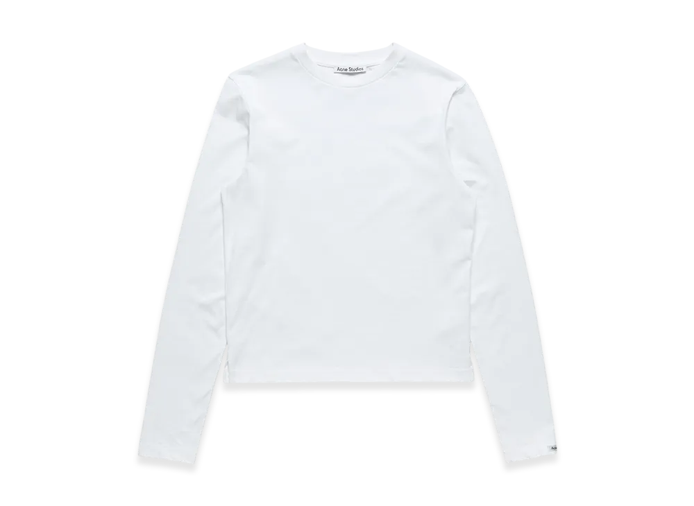 Acne Studios Satin Label T-Shirt - Regular "Optic White"