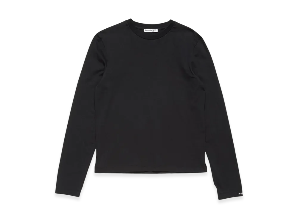 Acne Studios Satin Label T-Shirt - Regular "Black"