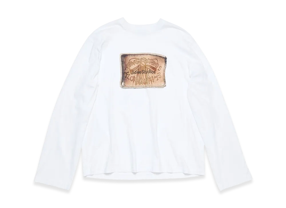 Acne Studios Printed Long Sleeve T-Shirt "White"