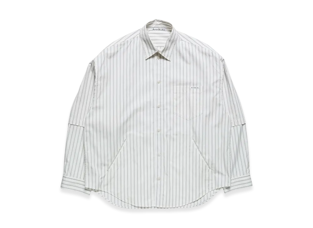 Acne Studios Double Sleeve Button-Up Shirt "Off White Grey"