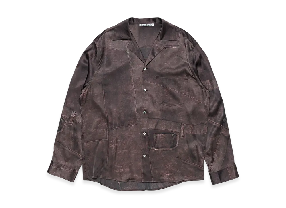 Acne Studios Printed Button Up Shirt "Brown"