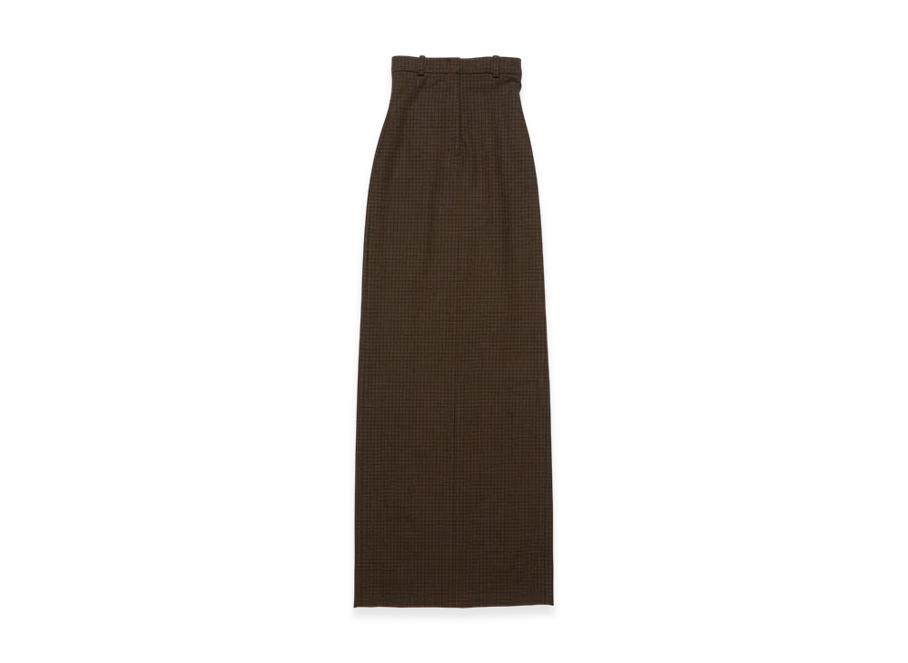 Acne Studios Wool Check Skirt Runway Show "Multi Brown"