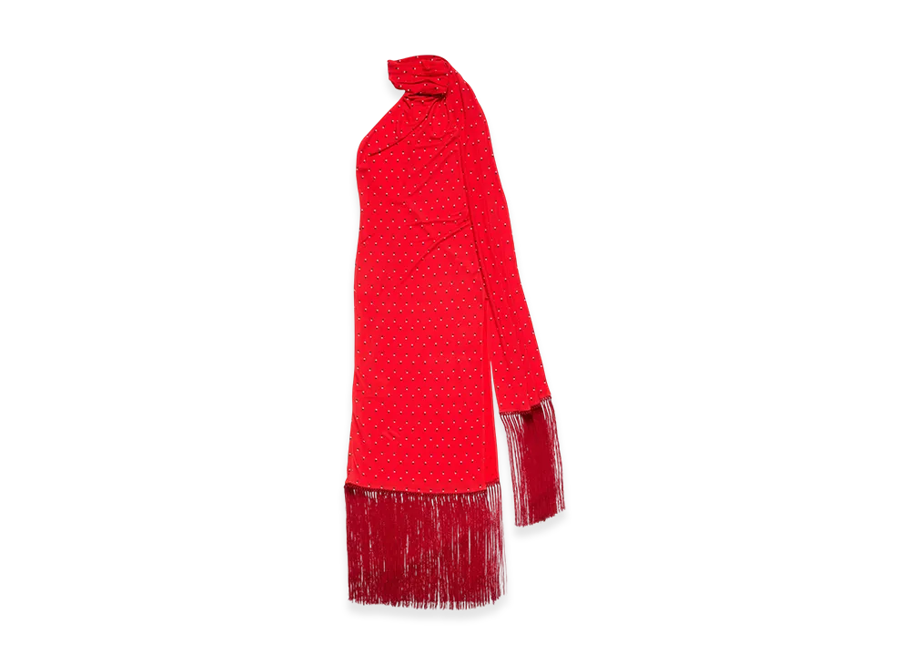 Acne Studios Draped Satin Dress Runway Show "Red"