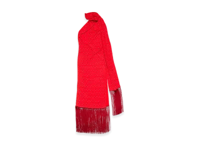 Acne Studios Draped Satin Dress Runway Show "Red"